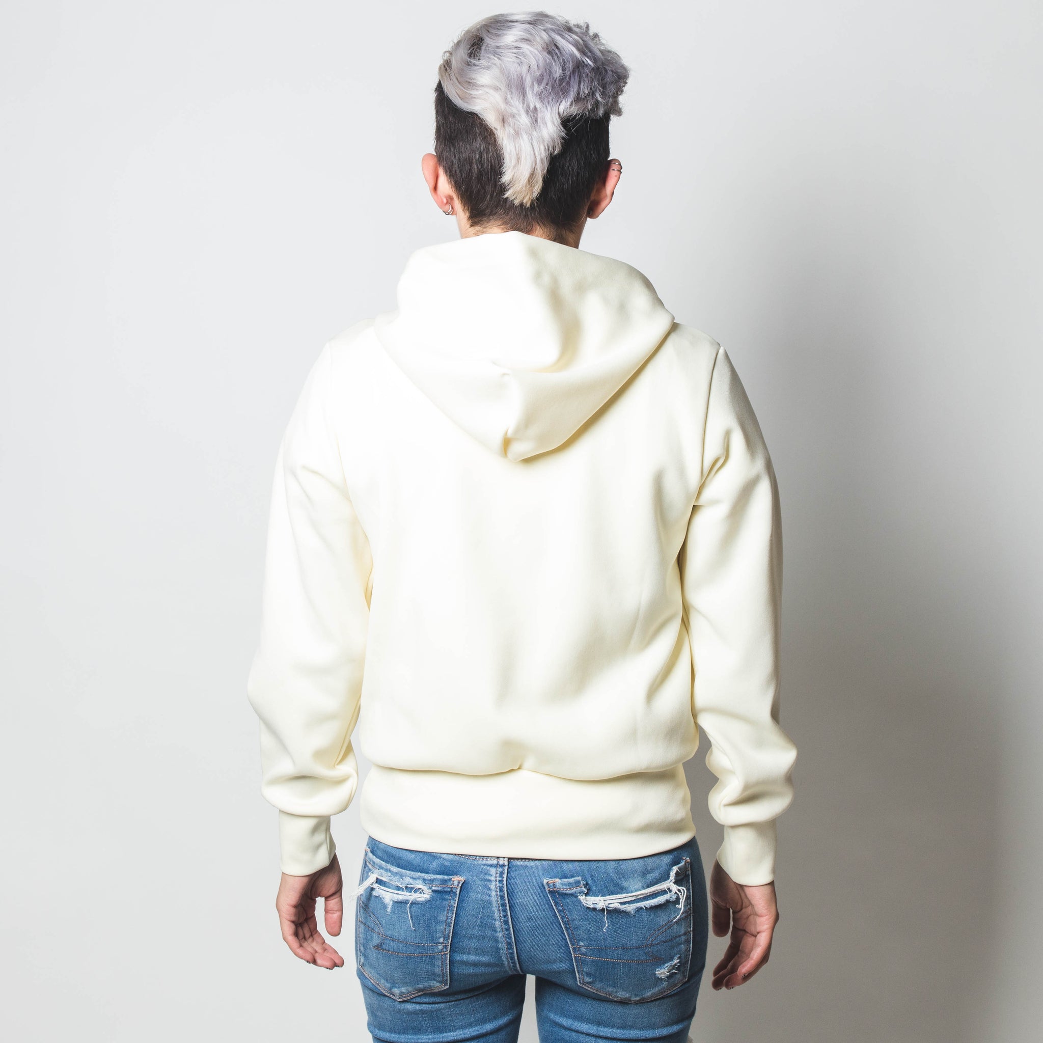 CDG PLAY Red Heart Ivory Hoodie AMY